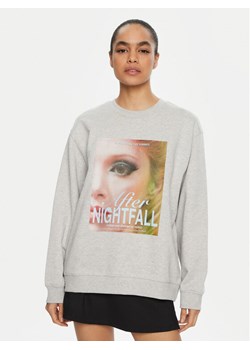 HUGO Bluza Classic 50534260 Szary Oversize ze sklepu MODIVO w kategorii Bluzy damskie - zdjęcie 182634492