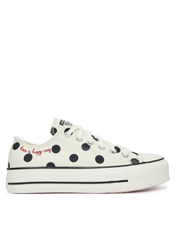 Converse Trampki Chuck Taylor All Star Lift Platform Polka Dots A10689C Beżowy ze sklepu MODIVO w kategorii Trampki damskie - zdjęcie 182634572