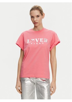 PINKO T-Shirt 104605 A2D1 N55 Różowy Regular Fit ze sklepu MODIVO w kategorii Bluzki damskie - zdjęcie 182634650
