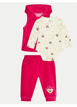 Guess Komplet dziecięcy S4BG05 KAVN4 Czerwony Regular Fit ze sklepu MODIVO w kategorii Komplety niemowlęce - zdjęcie 182634761