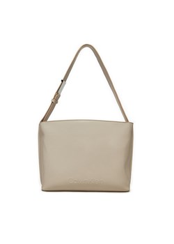 Calvin Klein Torebka K60K612570 Écru ze sklepu MODIVO w kategorii Torby Shopper bag - zdjęcie 182634834