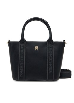 Tommy Hilfiger Torebka Th Logotape Mini Tote AW0AW17201 Czarny - id: 8720638772828 - marki Tommy Hilfiger - 182635091 Tommy Hilfiger Torebka Th Logotape Mini Tote AW0AW17201 Czarny ze sklepu MODIVO w kategorii Torby Shopper bag - zdjęcie 182635091