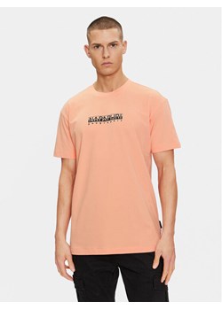 Napapijri T-Shirt NP0A4H8S Różowy Regular Fit ze sklepu MODIVO w kategorii T-shirty męskie - zdjęcie 182635122