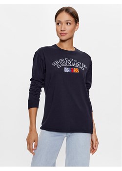 Tommy Jeans Bluzka DW0DW16168 Granatowy Oversize ze sklepu MODIVO w kategorii Bluzki damskie - zdjęcie 182635482