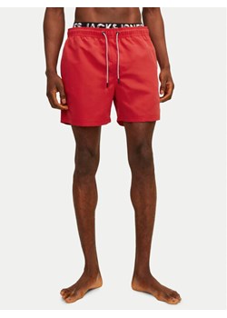 Jack&Jones Szorty kąpielowe Jpstfiji 12227254 Czerwony Regular Fit ze sklepu MODIVO w kategorii Kąpielówki - zdjęcie 182635490