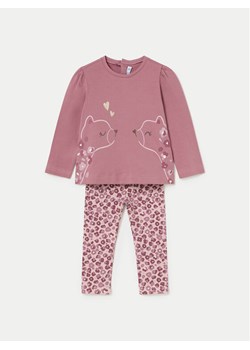 Mayoral Komplet bluzka i legginsy 2714 Różowy Regular Fit ze sklepu MODIVO w kategorii Komplety niemowlęce - zdjęcie 182635592