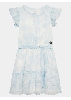 Guess Sukienka codzienna J4GK09 WA2T0 Błękitny Regular Fit ze sklepu MODIVO w kategorii Sukienki dziewczęce - zdjęcie 182635770