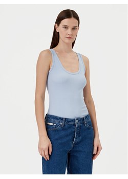 Calvin Klein Top K20K208246 Niebieski Slim Fit ze sklepu MODIVO w kategorii Bluzki damskie - zdjęcie 182635830