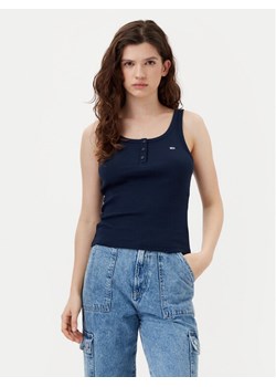 Tommy Jeans Top DW0DW19492 Granatowy Slim Fit ze sklepu MODIVO w kategorii Bluzki damskie - zdjęcie 182636033