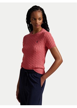 Polo Ralph Lauren Sweter 211965761002 Różowy Slim Fit ze sklepu MODIVO w kategorii Swetry damskie - zdjęcie 182636100