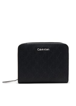 Calvin Klein Mały Portfel Damski Ck Must Medium Zip Around_Mono K60K612942 Czarny ze sklepu MODIVO w kategorii Portfele damskie - zdjęcie 182636123