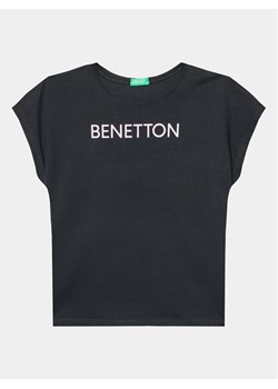 United Colors Of Benetton T-Shirt 3I1XC10C0 Czarny Regular Fit ze sklepu MODIVO w kategorii Bluzki dziewczęce - zdjęcie 182636140