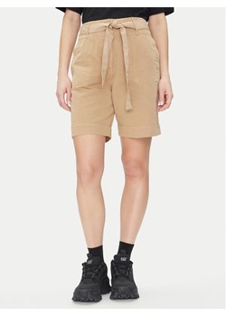 Napapijri Szorty materiałowe N Nice W NP0A4IEX Beżowy Loose Fit ze sklepu MODIVO w kategorii Szorty - zdjęcie 182636274