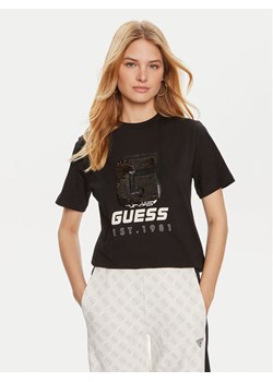 Guess T-Shirt Ines V4YI07 I3Z14 Czarny Regular Fit ze sklepu MODIVO w kategorii Bluzki damskie - zdjęcie 182636402