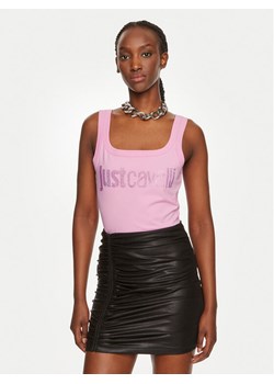 Just Cavalli Top 76PAME03 Różowy Regular Fit ze sklepu MODIVO w kategorii Bluzki damskie - zdjęcie 182636661