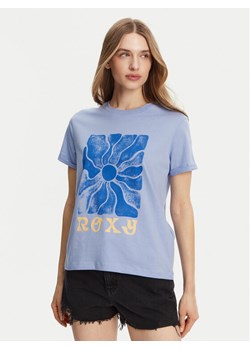 Roxy T-Shirt ERJZT05911 Niebieski Regular Fit ze sklepu MODIVO w kategorii Bluzki damskie - zdjęcie 182636791