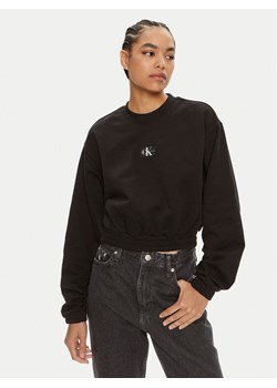 Calvin Klein Jeans Bluza J20J223535 Czarny Regular Fit ze sklepu MODIVO w kategorii Bluzy damskie - zdjęcie 182636990