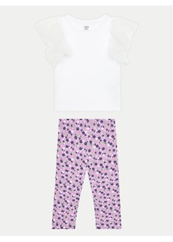 OVS Komplet t-shirt i legginsy 2034890 Biały Regular Fit ze sklepu MODIVO w kategorii Komplety dziewczęce - zdjęcie 182637131
