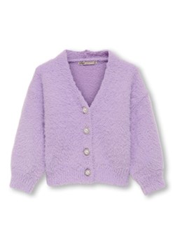 Kids ONLY Kardigan 15306473 Fioletowy Regular Fit ze sklepu MODIVO w kategorii Swetry dziewczęce - zdjęcie 182637322