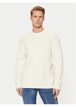 Tom Tailor Denim Sweter 1044433 Écru Relaxed Fit ze sklepu MODIVO w kategorii Swetry męskie - zdjęcie 182637350