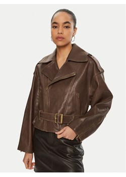Miss Sixty Kurtka skórzana 6L4LJ2230000 Brązowy Regular Fit ze sklepu MODIVO w kategorii Kurtki damskie - zdjęcie 182637573