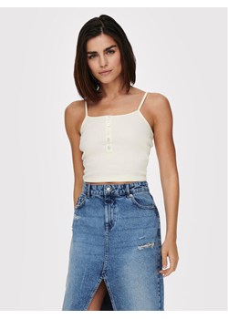 ONLY Top Nessa 15231169 Beżowy Slim Fit ze sklepu MODIVO w kategorii Bluzki damskie - zdjęcie 182637651