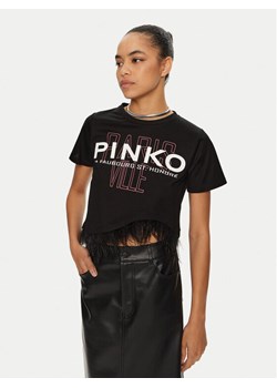 PINKO T-Shirt Martignano 103130 A1LV Czarny Regular Fit ze sklepu MODIVO w kategorii Bluzki damskie - zdjęcie 182637693