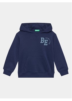 United Colors Of Benetton Bluza 3J68G200E Granatowy Regular Fit ze sklepu MODIVO w kategorii Bluzy chłopięce - zdjęcie 182637824