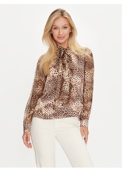 Guess Bluzka Brigitte W4YH6B WEE20 Brązowy Regular Fit ze sklepu MODIVO w kategorii Bluzki damskie - zdjęcie 182637863