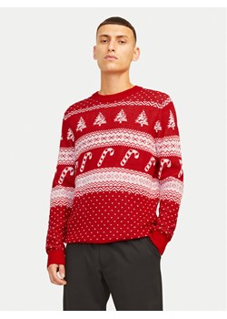 Jack&Jones Sweter Xmas Gabriel 12266118 Czerwony Regular Fit ze sklepu MODIVO w kategorii Swetry męskie - zdjęcie 182638080