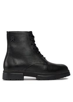 Tommy Hilfiger Kozaki Comfort Cleated Termo Lth Boot FM0FM04651 Czarny ze sklepu MODIVO w kategorii Buty zimowe męskie - zdjęcie 182638201