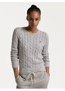 Polo Ralph Lauren Sweter 211947924001 Szary Slim Fit ze sklepu MODIVO w kategorii Swetry damskie - zdjęcie 182638223