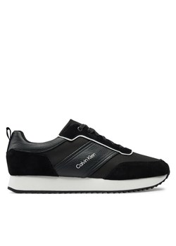 Calvin Klein Sneakersy Low Top Lace Up Mix HM0HM01554 Czarny ze sklepu MODIVO w kategorii Buty sportowe męskie - zdjęcie 182638394
