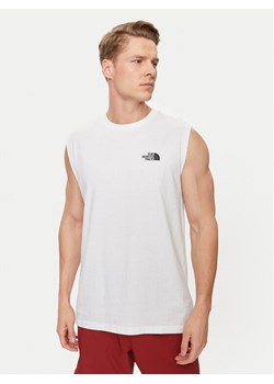 The North Face Tank top Simple Dome NF0A87R3 Biały Regular Fit ze sklepu MODIVO w kategorii T-shirty męskie - zdjęcie 182638593