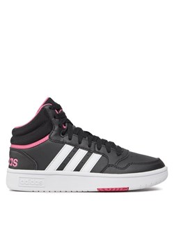 adidas Sneakersy Hoops 3.0 Mid Shoes IG7896 Czarny ze sklepu MODIVO w kategorii Buty sportowe damskie - zdjęcie 182638691