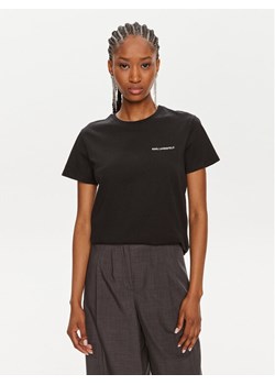 KARL LAGERFELD T-Shirt Essential 245W1714 Czarny Regular Fit ze sklepu MODIVO w kategorii Bluzki damskie - zdjęcie 182638822