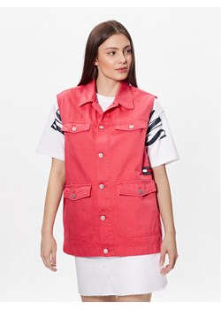 Tommy Jeans Kamizelka DW0DW15683 Różowy Oversize ze sklepu MODIVO w kategorii Kamizelki damskie - zdjęcie 182639033