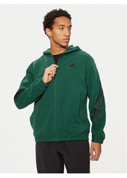 adidas Polar Future Icons 3-Stripes IW6079 Zielony Regular Fit ze sklepu MODIVO w kategorii Bluzy męskie - zdjęcie 182639314