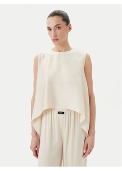 Eleh Bluzka ESS250048 Écru Regular Fit ze sklepu MODIVO w kategorii Bluzki damskie - zdjęcie 182639392