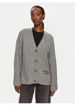 Tommy Hilfiger Kardigan WW0WW42143 Szary Relaxed Fit ze sklepu MODIVO w kategorii Swetry damskie - zdjęcie 182639714