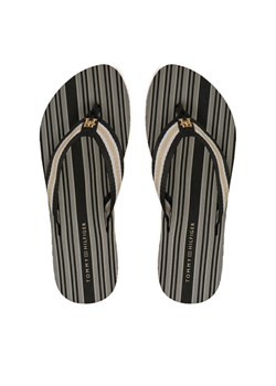 Tommy Hilfiger Japonki Im Th Print Beach Sandal FW0FW08370 Czarny ze sklepu MODIVO w kategorii Klapki damskie - zdjęcie 182639752