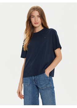 Tommy Hilfiger T-Shirt Modern Flag WW0WW43597 Granatowy Relaxed Fit ze sklepu MODIVO w kategorii Bluzki damskie - zdjęcie 182639754