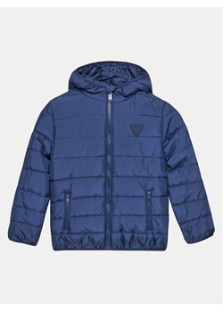 Guess Kurtka puchowa H4BJ10 WCFM0 Niebieski Regular Fit ze sklepu MODIVO w kategorii Kurtki chłopięce - zdjęcie 182640150