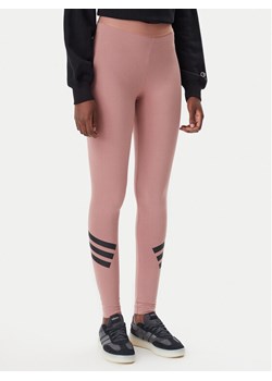 adidas Legginsy Future Icons 3-Stripes JE0223 Różowy Slim Fit ze sklepu MODIVO w kategorii Spodnie damskie - zdjęcie 182640280