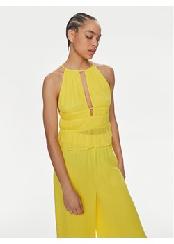 Patrizia Pepe Top 2C1540/A061-Y447 Żółty Regular Fit ze sklepu MODIVO w kategorii Bluzki damskie - zdjęcie 182640383