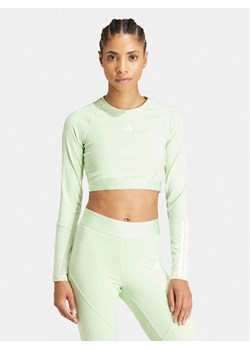adidas Koszulka techniczna Hyperglam Training IN6776 Zielony Slim Fit ze sklepu MODIVO w kategorii Bluzki damskie - zdjęcie 182640502