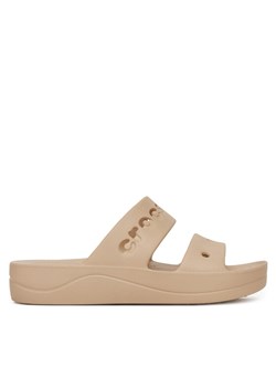 Crocs Klapki BAYA PLATFORM SANDAL 208188-212 Beżowy ze sklepu MODIVO w kategorii Klapki damskie - zdjęcie 182640572