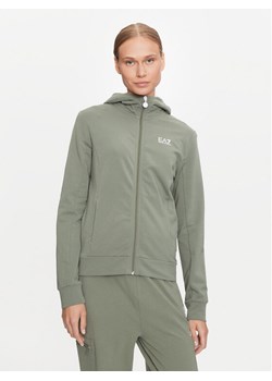 EA7 Emporio Armani Bluza 6DTM10 TJZEZ Zielony Regular Fit ze sklepu MODIVO w kategorii Bluzy damskie - zdjęcie 182640751