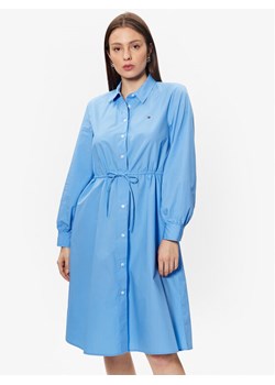 Tommy Hilfiger Sukienka koszulowa 1985 WW0WW39196 Błękitny Regular Fit ze sklepu MODIVO w kategorii Sukienki - zdjęcie 182640813