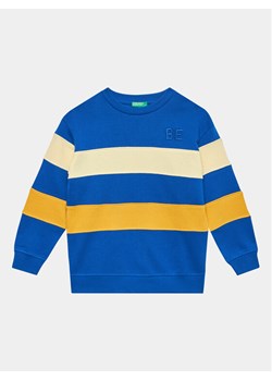 United Colors Of Benetton Bluza 3J68C10DL Niebieski Regular Fit ze sklepu MODIVO w kategorii Swetry chłopięce - zdjęcie 182640834